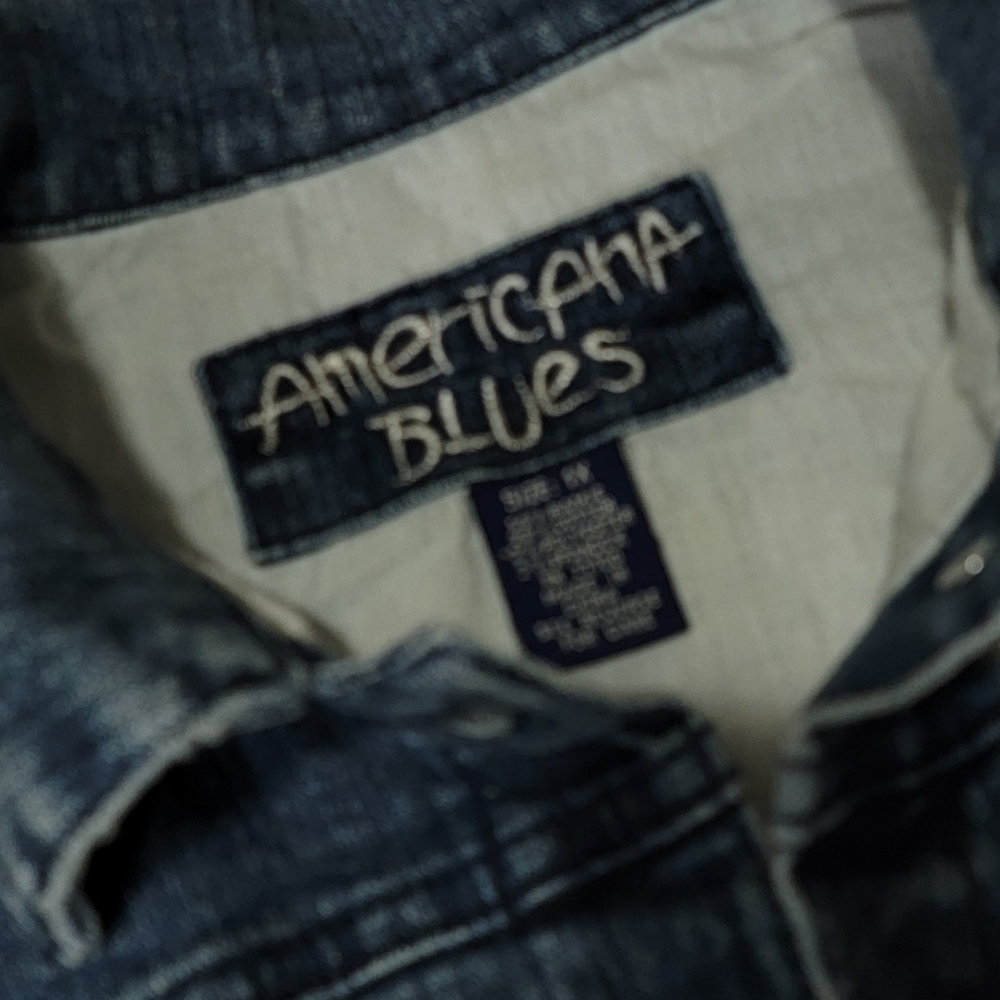 AMERICAN BLUES WOMENS JEAN SHORT CROPED JACKET SIZE XL - Picture 8 of 9